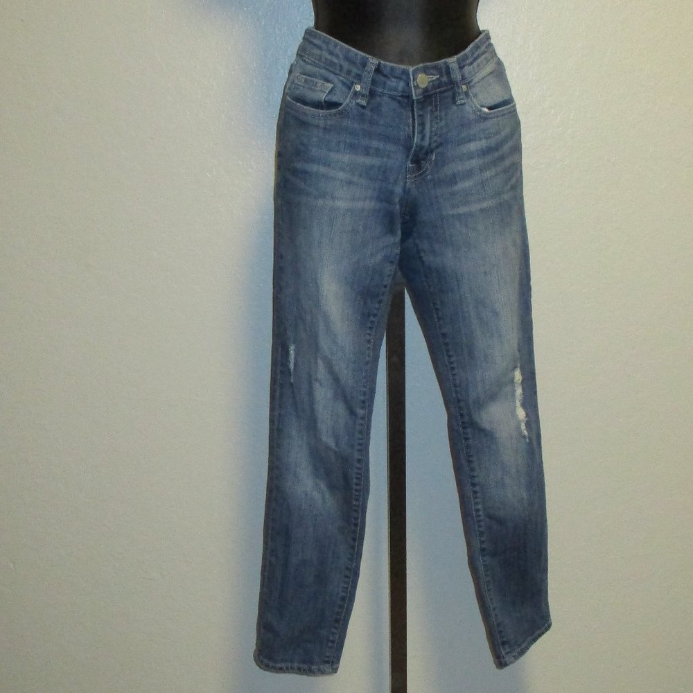 Gap Distressed Girl's Straight Legs Blue Jeans 2
